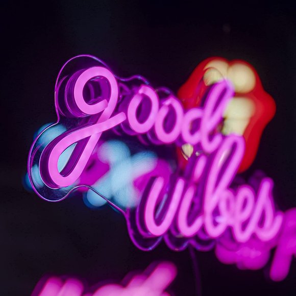 Blue Good Vibe Only Neon Party/Dorm/Wedding/Bday/Babyshower/Graduation LED Light - Picture 5 of 9